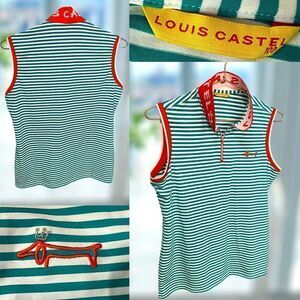 Louis Castel Golf 3/4 Zip Top Tank Vest Size 100 NWOT
